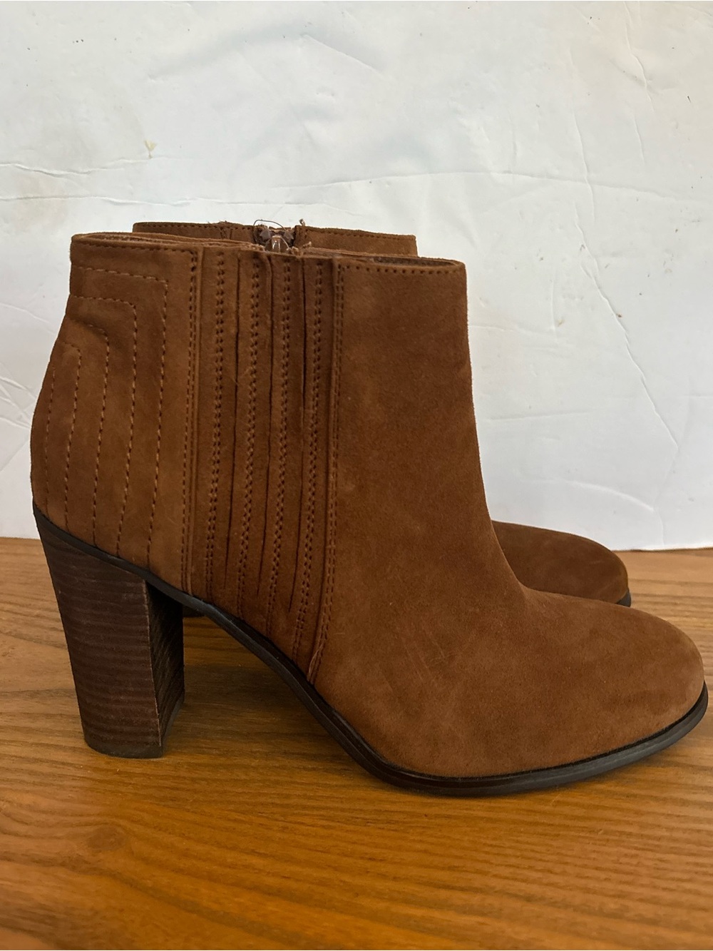 Carlos Santana Brown Suede Ankle Booties